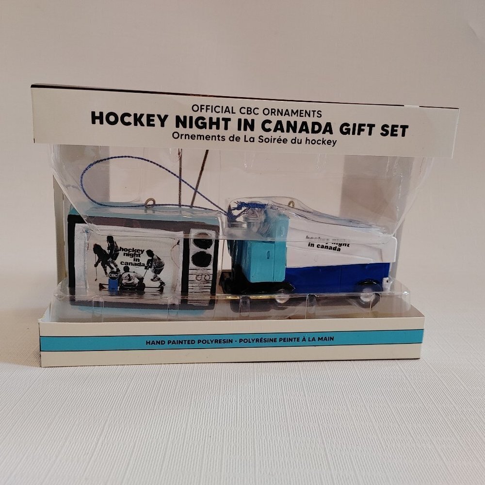 Main and Local Hockey Night In Canada Ornament Gift Set BNIP